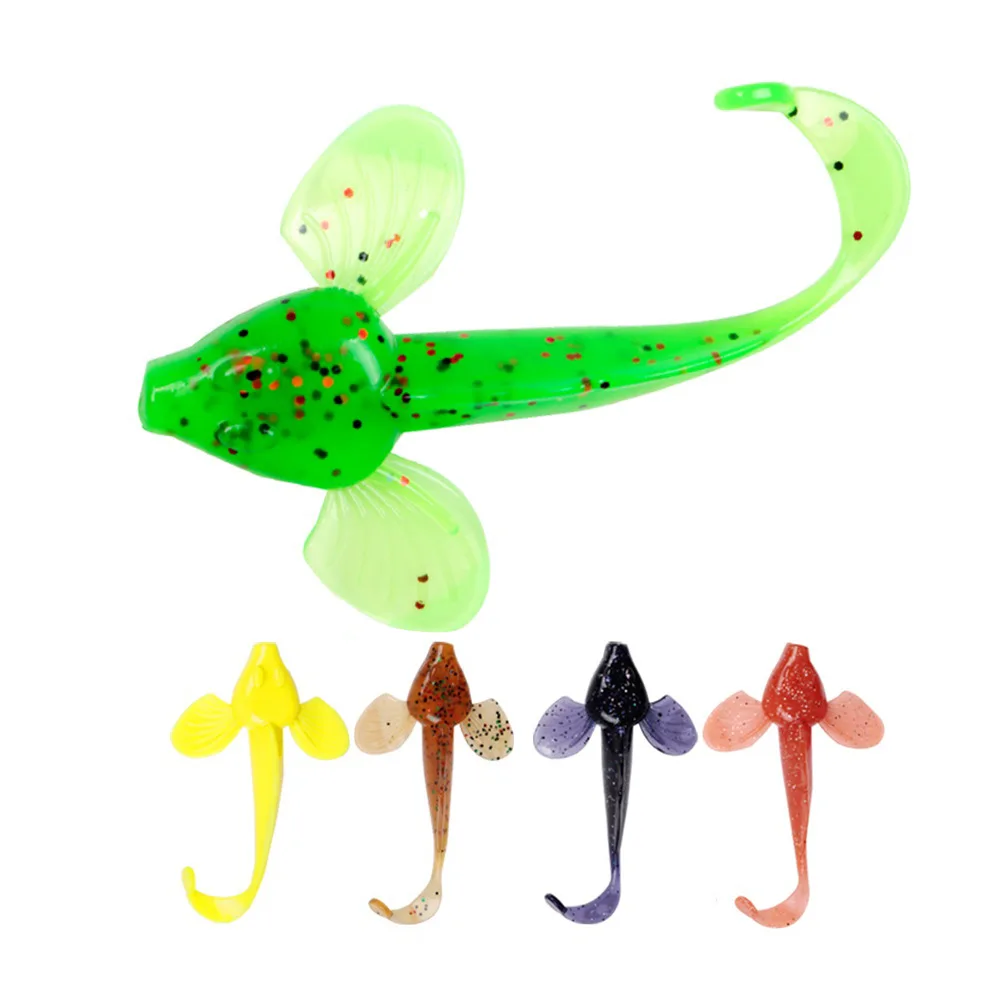 

1pc Soft PVC Fishing Lure Seawater Wing Fishing Bait Flying Fish Lure Boat Trolling Tuna Mackerel Soft Baits Fishing Accessories