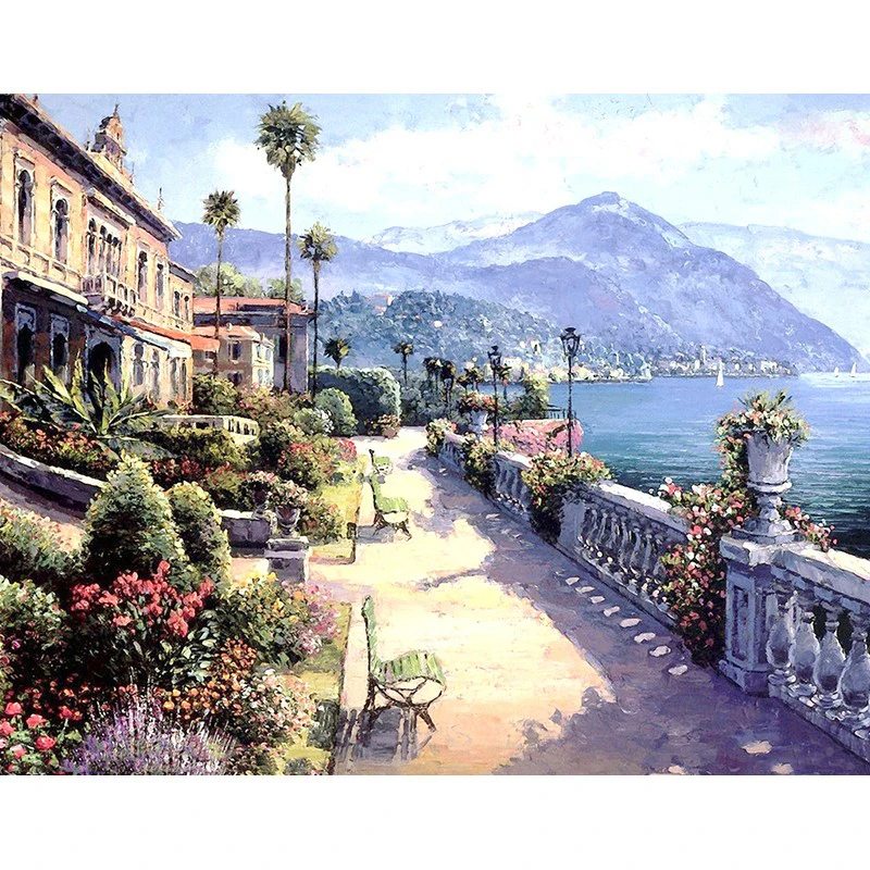 Stunning Sea Scenery DIY Acrylic Paint by Numbers Kit on Canvas