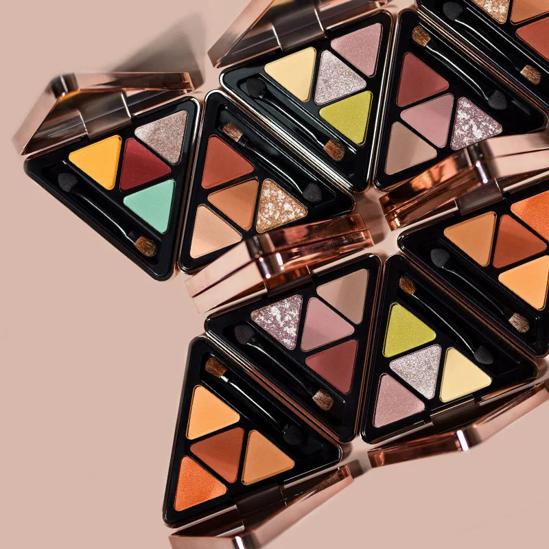 Triangular 4 Colors Eyeshadow Pallete Eyes Make Up Beauty Tools Gifts for Women ZG88