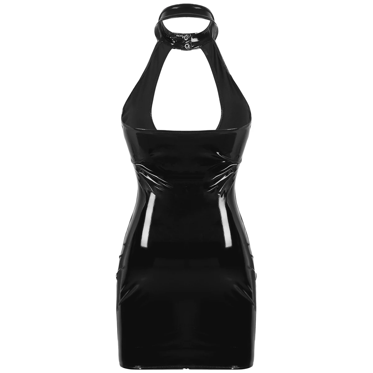 patent leather bodycon dress