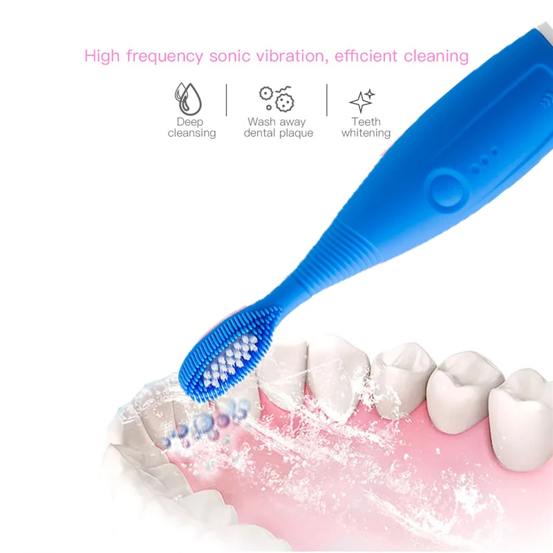 Hot IPX6 Waterproof Sonic Electric Toothbrush Silicone Waterproof Toothbrush Silicone Deep Clean Oral Brush Soft Rubber Toothbru Hot IPX6 Waterproof Sonic Electric Toothbrush Silicone Waterproof Toothbrush Silicone Deep Clean Oral Brush Soft Rubber Toothbru