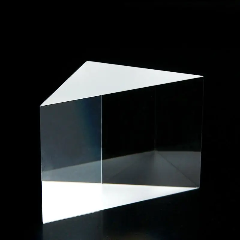 

80*80*80mm/3.14*3.14*3.14in Optical Glass Triangular Prisms Lsosceles K9 Prism Physics Refractor Light Spectrum Optics
