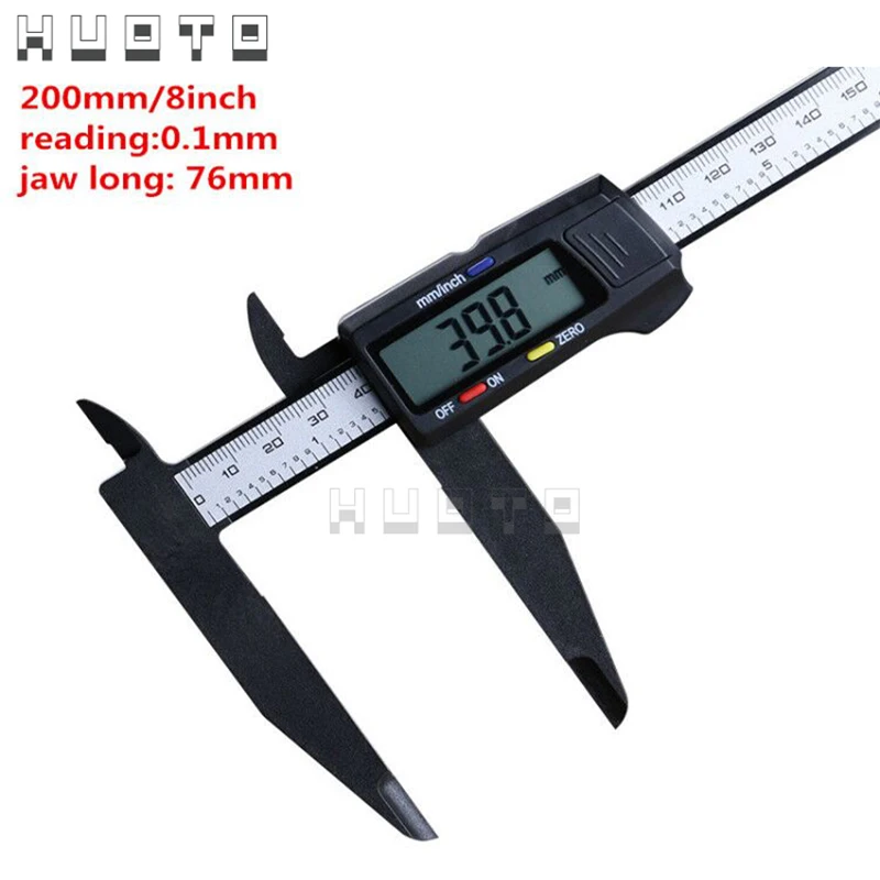 150mm 200mm 300mm 0.1mm Digital Electronic Vernier Caliper jaw long plastic digital caliper micromete DIY measuring tools