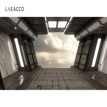 

Laeacco Universe Space Station Space Warehouse Science Fiction Background Photography Customize Backdrops Props For Photo Studio