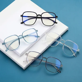 

Anti Blue Light Vintage Unisex Eyewear Square Myopia Frames Radiation Protection Vision Care Office Computer Goggles