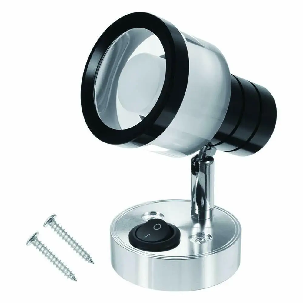 

12V 3W Car Interior LED Reading Light Warm Spotlight Wall Lamp RV Cabinet lights RV Boat Camper Marine Camper Accessories