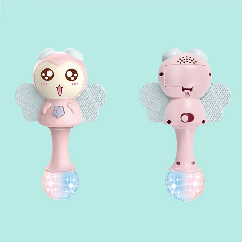 Baby Hand Bells Toys Puzzle music and Light Shaking Rattles 6-12 Months Sound and light rhythm induction