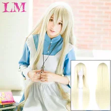 LM для женщин Длинные косплей Лолита парик афро легко подобрать аниме вечерние Ombre блонд синтетические парики с челкой