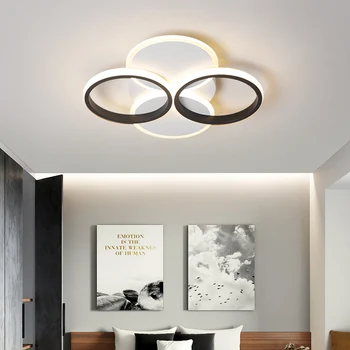 

Black White Modern LED Ceiling Lights for Bedroom study balcony study room home LED Ceiling Lamp Lighting Fixtures 110-220V
