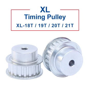 

1 pc XL-18T/19T/20T/21T Timing Pulley Aluminum Material Pulley Wheel Process Hole 6 mm Slot Width 11 mm For XL-10mm Timing Belt