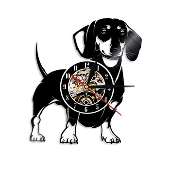 

Creative Vintage Art Record Vinyl Disc Wall Clock Dog Style Wall Clock
