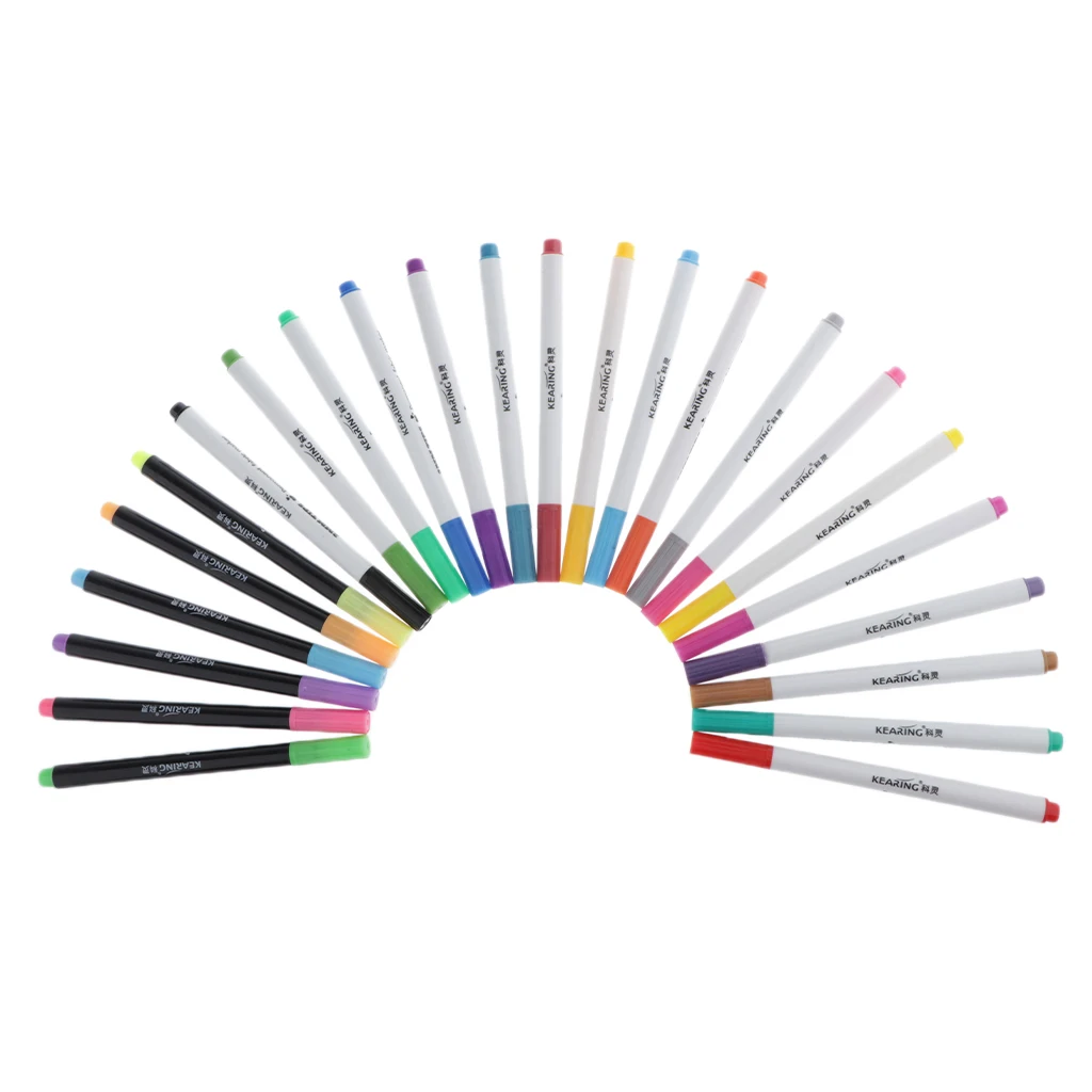 20Colors Paint Marker Pens Set Non-Toxic Waterproof DIY Clothes Craft Painting