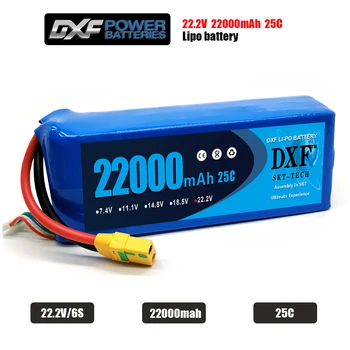 

RC LiPo Battery 6S 22.2V 22000mAh 25C For RC Car Airplane Tank Drone Toy Models 6s RC Batteries Agricultural Aircraft LiPo