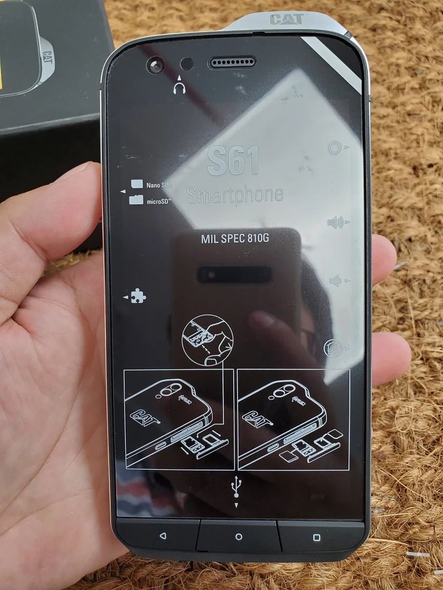 CAT S61 водонепроницаемый мобильный телефон Android 8,0 5,2 ''FHD+ Восьмиядерный 4 Гб+ 64 Гб 16 МП 4500 мАч Snapdragon 630 смартфон