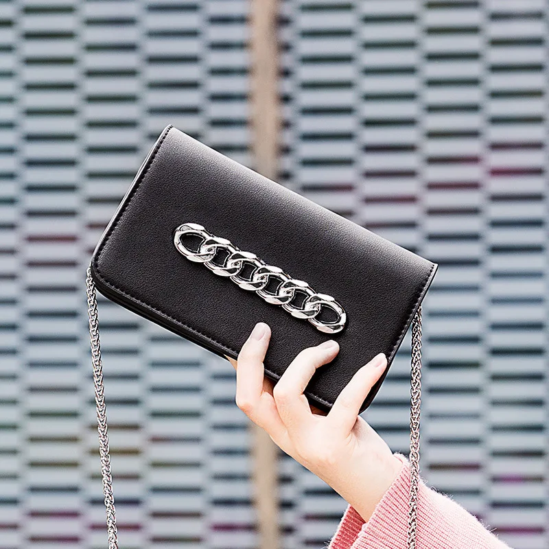 

Bag Women's 2019 Summer New Style Mini Bag Simple Shoulder Bag Shoulder Square Sling Bag PU Handbag Fashion on Behalf