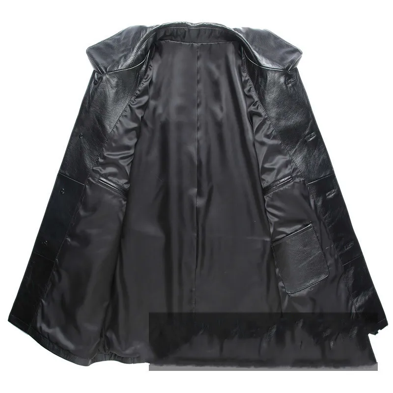 

Men Cow Jacket Spring Autumn Real Leather Jackets Plus Size Windbreaker Jaqueta De Couro SD9018 YY1127
