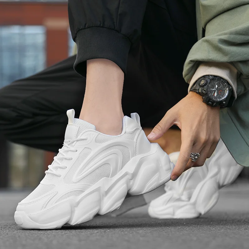 Increased Women's Vulcanized Men's Shoes Chunky Lady Casual 35~46 Shoes Woman Platform Sneakers Autumn Female Footwear 2023