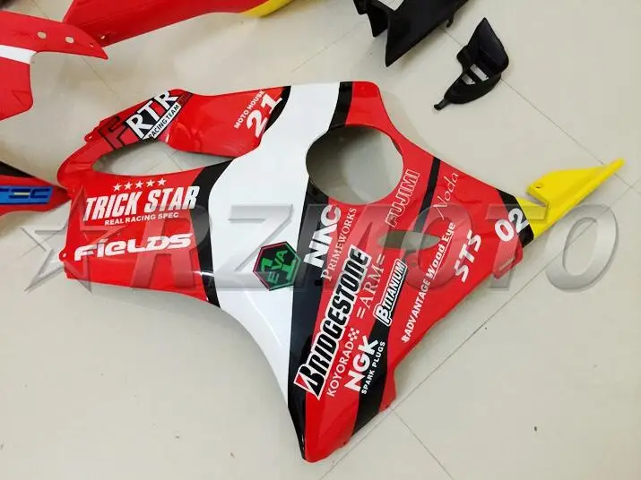 ABS Мотоциклетный вставной обтекатель комплект Подходит для HONDA CBR600 F4i FS 2001 2002 2003 01 02 03 заказной красный