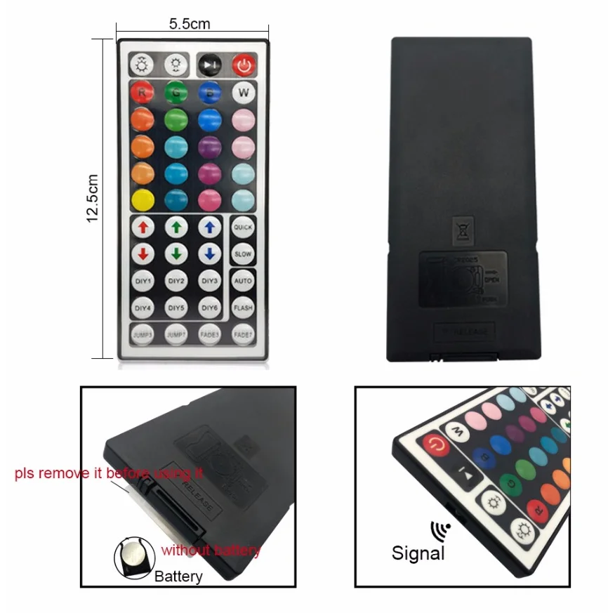 Светодиодный контроллер 44-клавишный пульт ИК светодиодный RGB светодиодные лампы контроллера пульт дистанционного управления диммер постоянного тока 12V для 5050 2835 светодиодный полосы