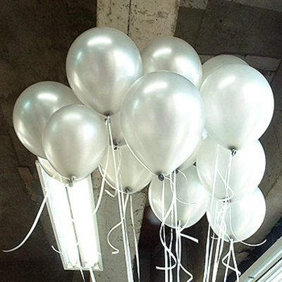 10 шт. на день рождения воздушные шары 10 дюймов 1,5g латекса воздушный шар с гелием утолщение жемчужные вечерние шар вечерние бальные детские игрушки шарики для свадьбы - Цвет: Silver