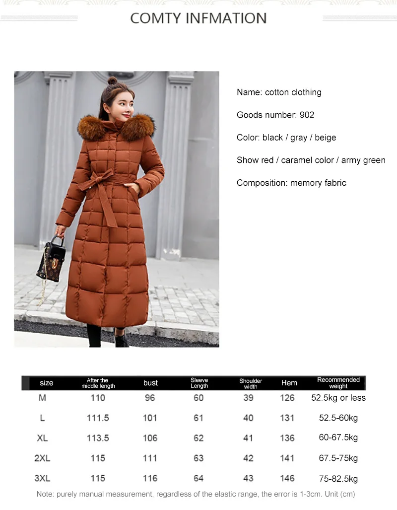 Новое поступление, Модная приталенная женская зимняя куртка X-Long с хлопковой подкладкой, теплое плотное Женское пальто, длинное пальто, парка, женские куртки s