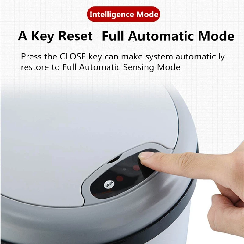 13L Automatic Sensor Dustbin Smart Sensor Trash Can Induction Waste Bin PP Plastic Eco-Friendly Dustbin Household Trash Bin