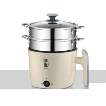 

220V Multifunctional electric Cooker Heating Pan Cooking Pot Machine Hotpot Noodles Rice Eggs Soup double Steamer ZM721