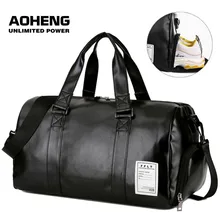 Водонепроницаемые спортивные сумки для мужчин, большая спортивная сумка из искусственной кожи, сумка для йоги и фитнеса, сумка для путешествий, ручная сумка с обувью