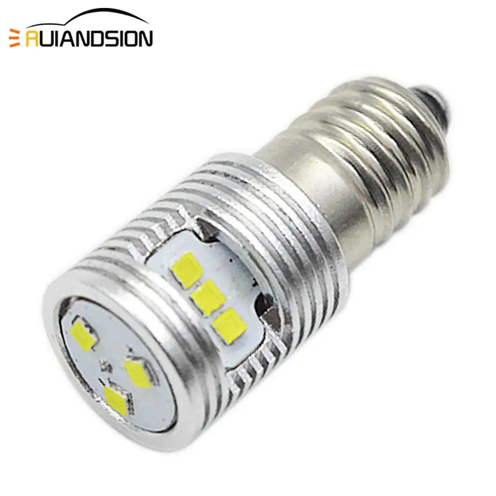 

E10 4.5V 6V 9V 12V 24V 0.6W White MES LED Upgrade Mini Bulb Lamp Lantern Replacement for Torch Flashlight Headlight Bicycle
