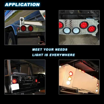 

12W Round Truck Tail Light 2pcs Stop Turn Tail Brake Light Round Sealed