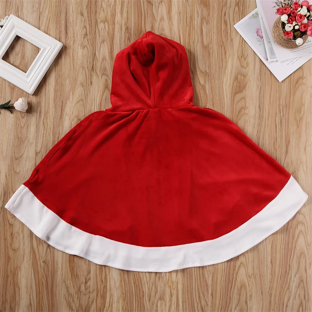 Рождественские плащи для маленьких мальчиков и девочек, От 1 до 6 лет нарядный костюм, Рождественская накидка