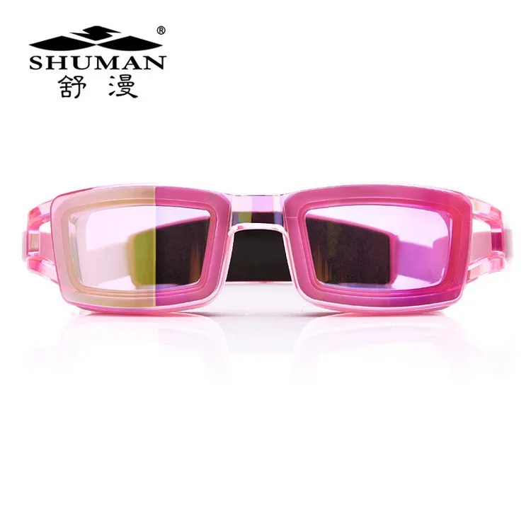 

Shuman for Both Men And Women Swimming Glasses Waterproof Anti-fog High-definition Coatings Silicone Band Electroplating Goggles