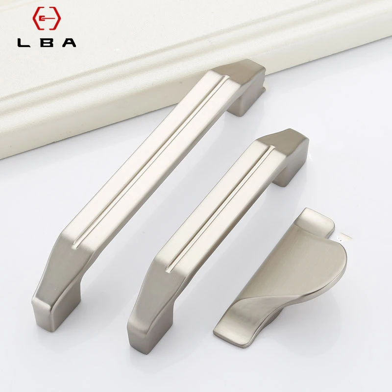 High End Modern Style Home Improvement Door Handle Zinc Alloy Silver Cabinet Decorative Furniture Drawer Flush Handles | Обустройство