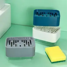 

Modern Dish Soap Dispenser 2 in1 Eco-friendly Detachable ABS Plastic Soap Pump Dispenser Easy to Use for Kitchen