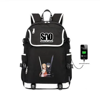 

Sword Art Online SAO Designer Bookbag 15.6 inch laptop backpack for Women Men School Bag Female Male Travel Mochila
