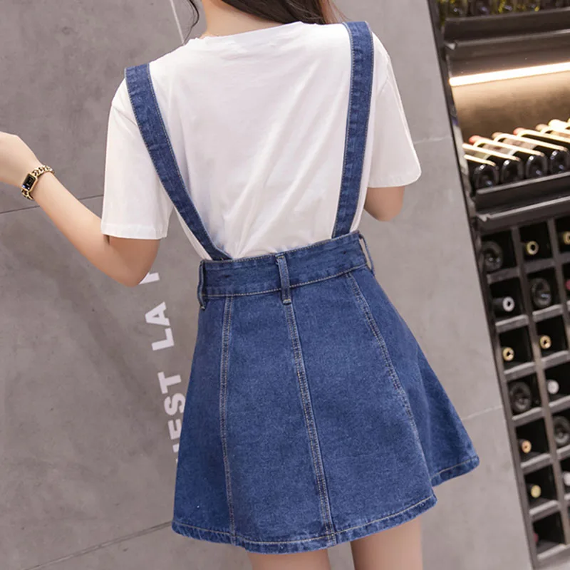 Платье женское однобортное однотонное элегантное джинсовое платье трапеция без