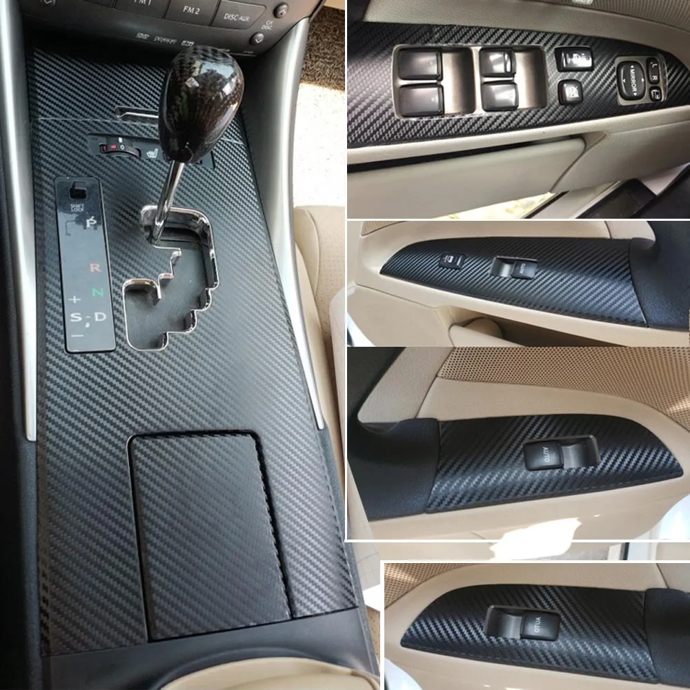 Для Lexus IS250 IS300 2006 2012Interior центральный пульт управления ручка двери углеродное