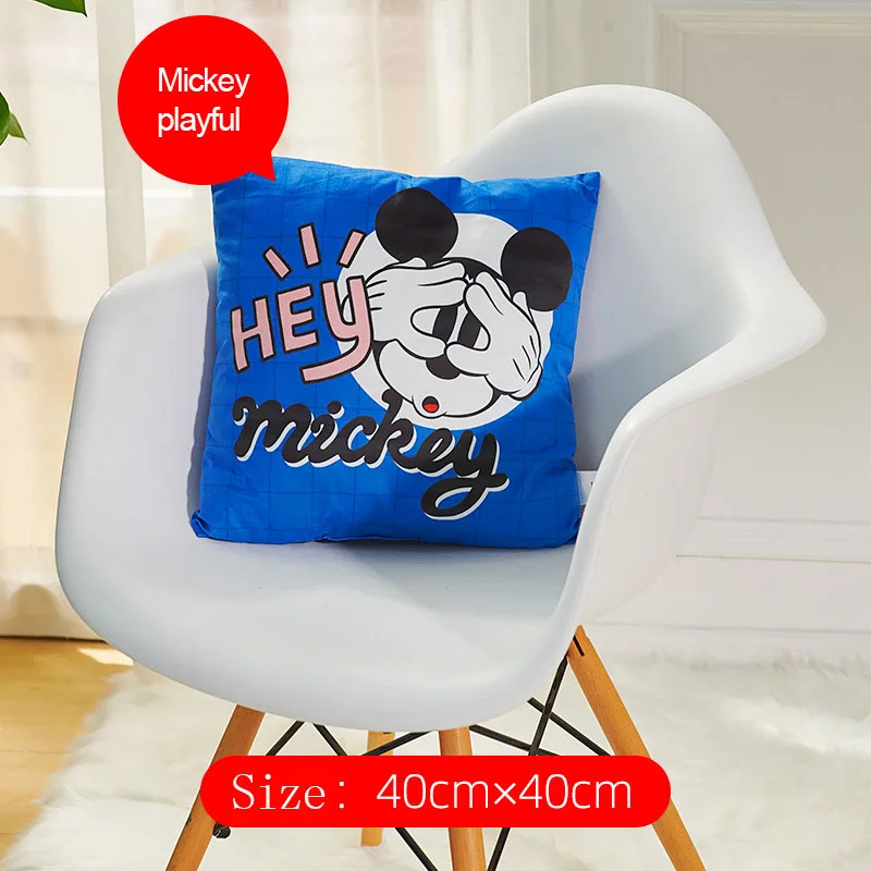 Disney мультфильм 40*40 см Микки Минни Подушка с человеком-пауком диван офис Удобная подушка спинка кровати модная подушка для автомобиля - Цвет: 3