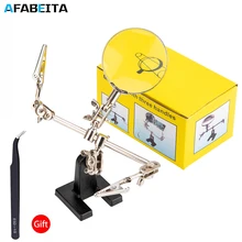 Soldering-Iron-Stand Hand-Welding-Tool Adjustable Repair-Tools with Dual-Alligator-Clips