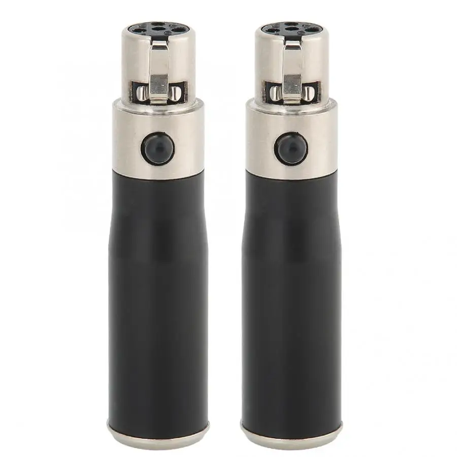 2 шт. мини адаптер XLR 3pin для Mini 4 контактный разъем из цинкового сплава|Коннекторы и