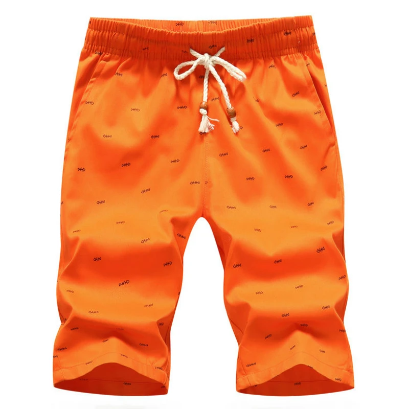 2019 New Shorts Men Quick Dry Casual Beach Shorts Homme Quality Bottoms Elastic Waist Fashion Brand Board Shorts Plus Size 5XL