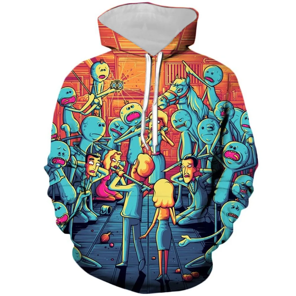 Hoodie Rick And Morty одежда верхняя одежда с капюшоном мужское худи уличная мужская с 3D принтом забавная крутая молния с длинным рукавом с капюшоном топы - Цвет: Hoodie
