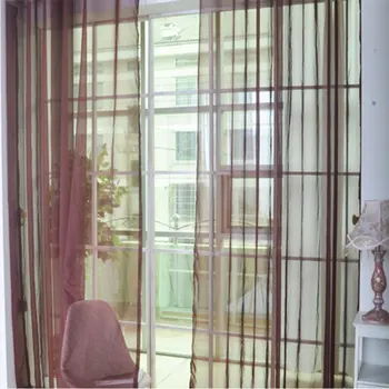 

Fashion Simple Solid Colors Tulle Door Window Curtain Washable Drape Panel Sheer Scarf Valances Translucent Design