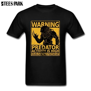 

Retro Style Warning Predator Fitted T Shirts Adult O Neck Short Sleeve T-Shirt Leisure Teenage Simple Interesting Tees Designs
