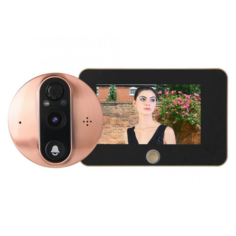 4,3 дюймов монитор видео глазок WiFi дверной Звонок камера PIR детектор движения беспроводной домофон приложение управление