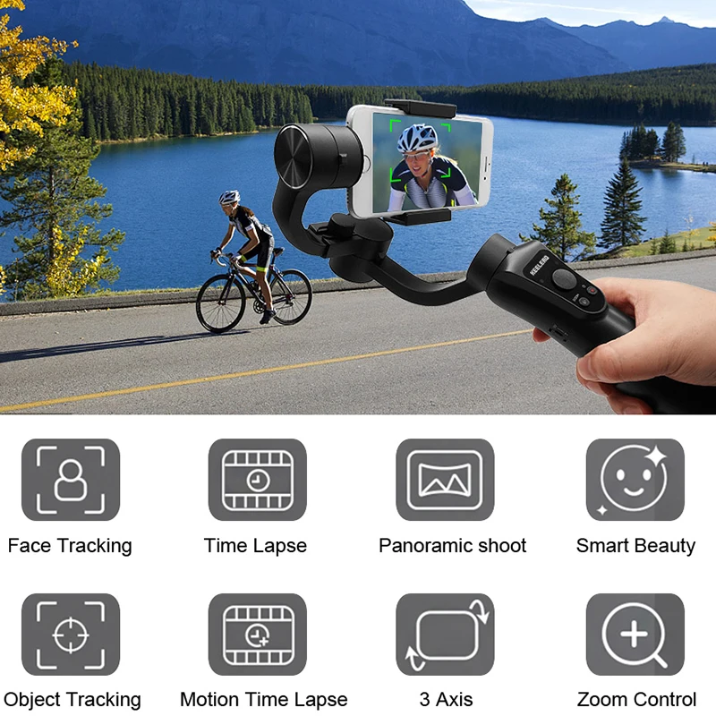 KEELEAD 3 оси карданный Стабилизатор Ручной смартфон для iPhone 11 X Xs Max samsung S8 S9 Xiaomi huawei P30 Go pro Экшн-камера
