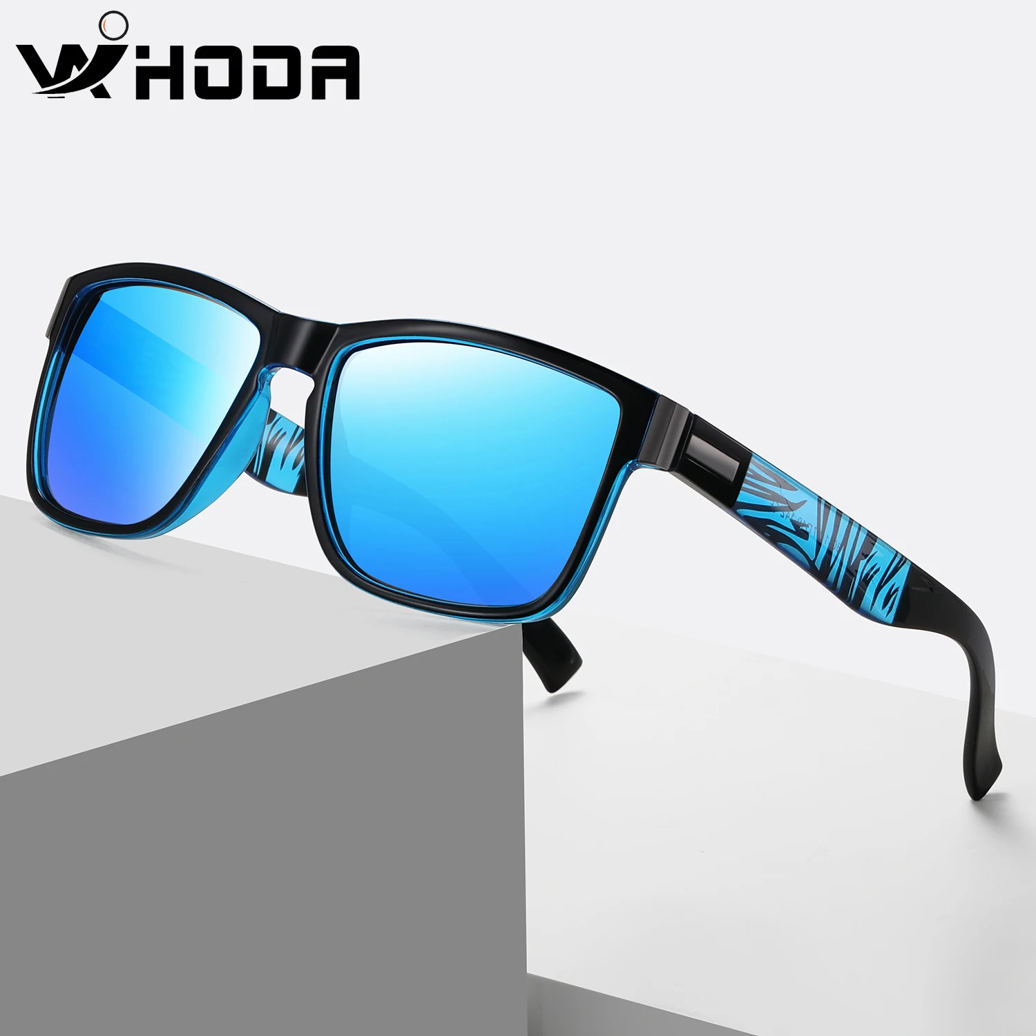 

WIHODA Outdoor Men's Polarized Square Plastic Sunglasses, Male Cycliing Mirror TAC Lens UV400 Protective Sunglass S3041