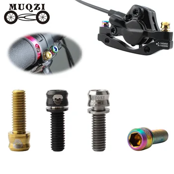 

MUQZI Mountain Road Bike M6*17/19 Titanium Alloy Fixed Gear Disc Brake Handlebar Stem Brake Caliper Bolts Screws With Washer