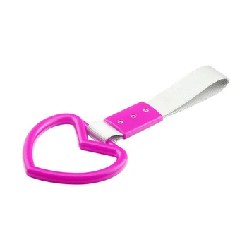 

15 * 6 * 4cm Pink PVC Plastic Tsurikawa Ring Heart JDM Train Bus Handle Hand Strap Drift Charm Strap Drift