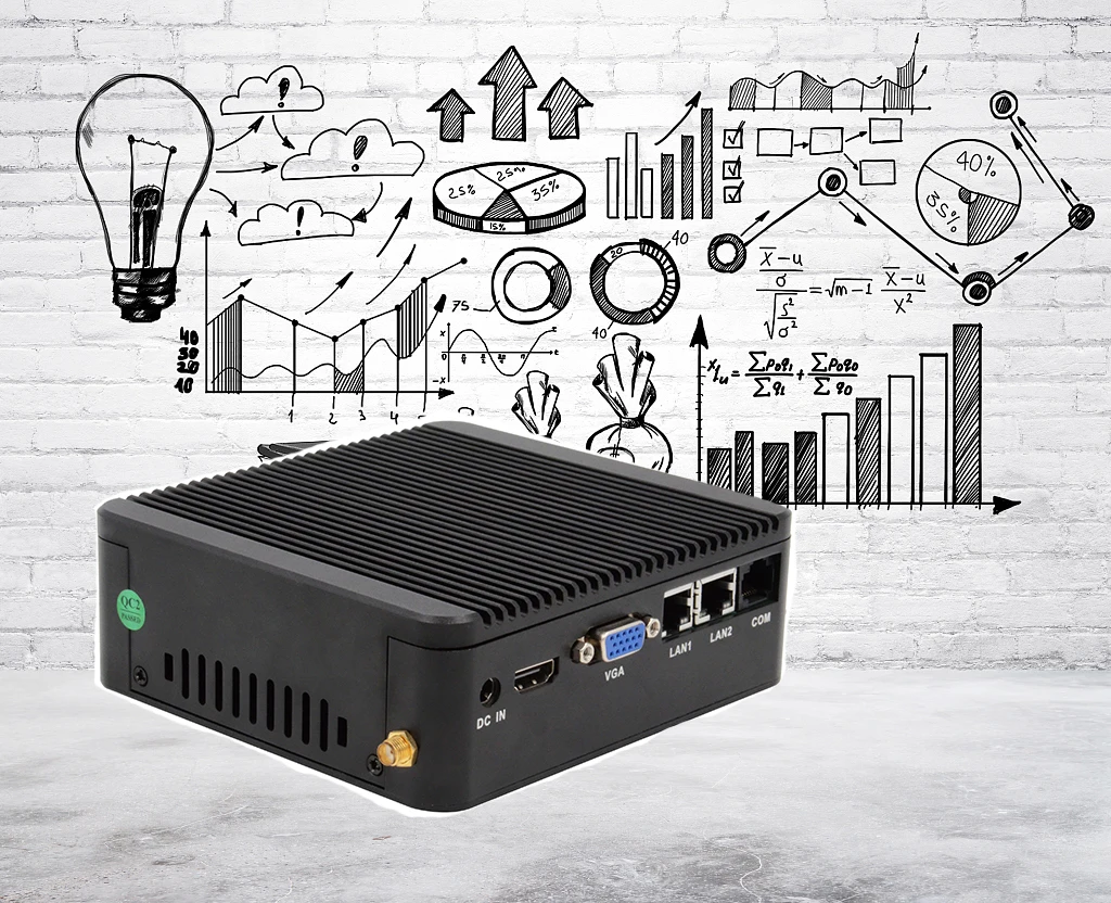 Межсетевой экран Micro Appliance с 2х гигабитным портом LAN процессор Intel celeron j1900 четырехъядерный 2 ГГц безвентиляторный мини-ПК
